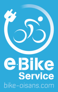 La etiqueta “Servicio de bicicletas eléctricas”